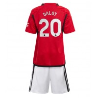 Dětský fotbalový dres Manchester United Diogo Dalot #20 2023-24 Domácí Krátký Rukáv (+ trenýrky)